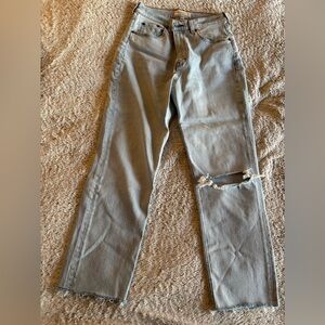 Abercrombie & Fitch Light Blue Cropped Jeans
